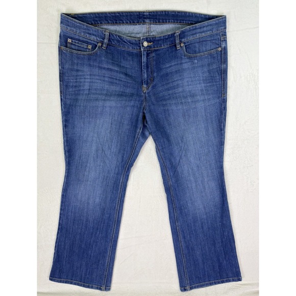 Old Navy Denim - Old Navy Jeans Womens‎ 20 Plus Blue Medium Wash Flirt Mid Rise Bootcut Stretch